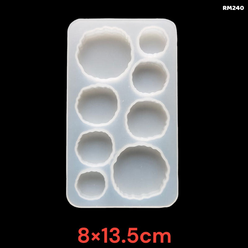 Gift To Love | Silicon 8 Cavity Round Agate Mold | Code : RM240