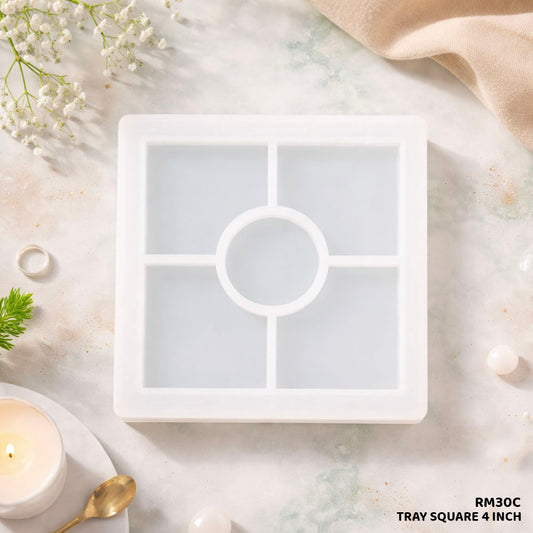 Gift To Love | Silicon Mold Tray Square | Size : 4 Inch | Code : RM30C