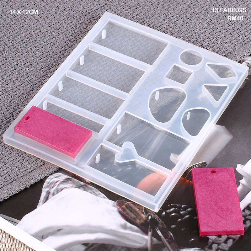 Gift To Love | Silicon Mold 13 Earring | Size : 14 X 12 Cm | Code : RM40