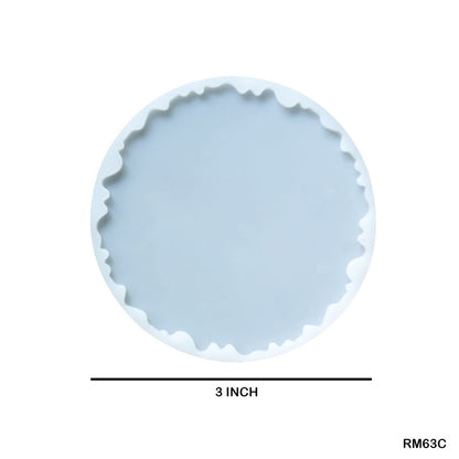 Gift To Love | Silicone Mold Round Zigzag | Size : 3 Inch | Code : RM63C