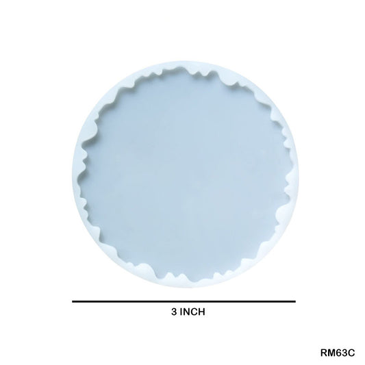 Gift To Love | Silicone Mold Round Zigzag | Size : 3 Inch | Code : RM63C