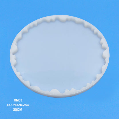 Gift To Love | Silicone Mold Round Zigzag | Size : 30 Cm | Code : RM63