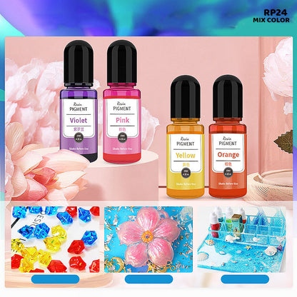 Gift To Love | Resin Pigment | Size : 10 Ml | Pcs : 24 Colors | Code : RP24