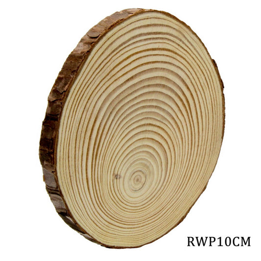 Gift To Love | Round Wood Plate | Size : 10 Cm To 11 Cm X 1 Cm | Code : RWP10CM
