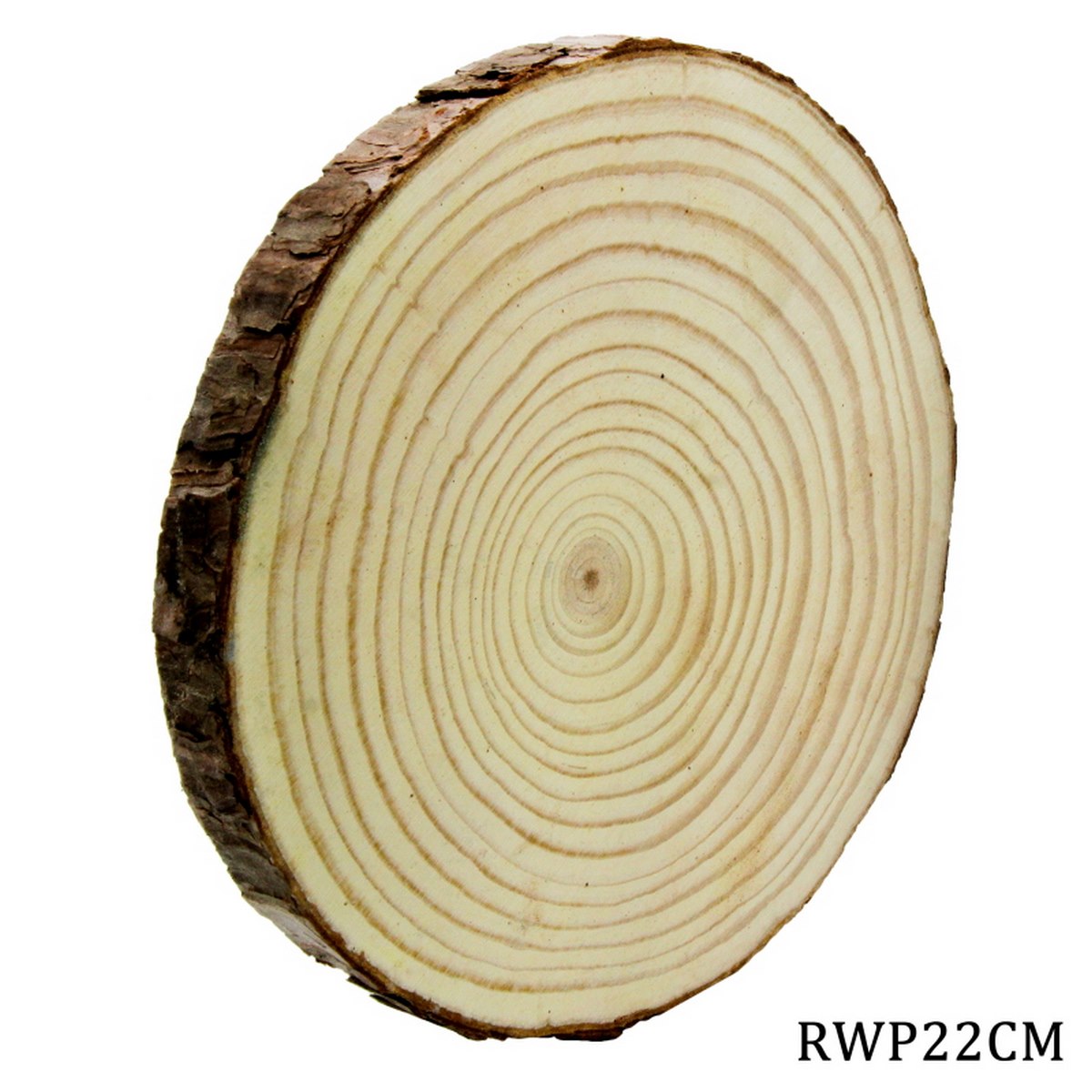 Gift To Love | Round Wood Plate | Size : 18 Cm To 22 Cm X 2 Cm | Code : RWP22CM