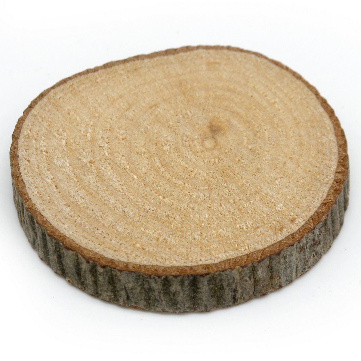 Gift To Love | Round Wood Plate | Size : 2 Cm To 3 Cm | Pcs : 4 Pcs Set | Code : RWP2CM
