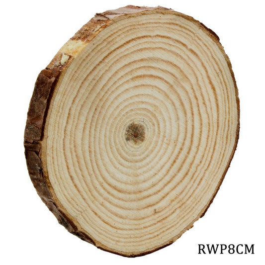 Gift To Love | Round Wood Plate | Size : 8 Cm To 9 Cm X 1 Cm | Code : RWP8CM