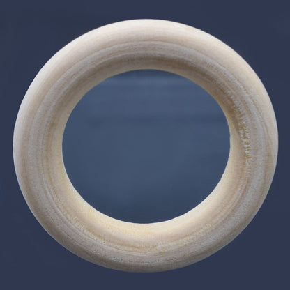Gift To Love | Round Wooden Ring | Size : 40 Mm | Pcs : 6 Pcs Set | Code : RWR40MM