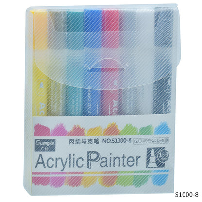 Gift To Love | Acrylic Painter Water Based Marker | Pcs : 8 Pcs | Code : S1000-8