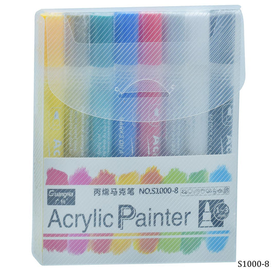 Gift To Love | Acrylic Painter Water Based Marker | Pcs : 8 Pcs | Code : S1000-8