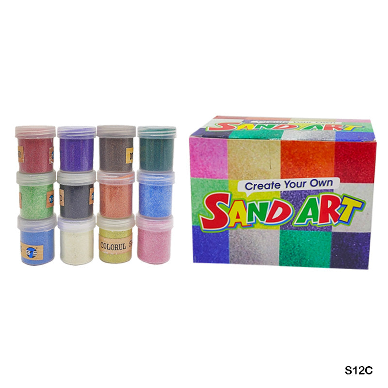 Sand For Art Colored (12 Bottle) S12C-Gift To Love-Art & Craft