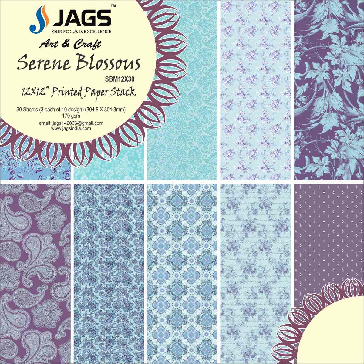 Gift To Love | Paper | Size : 12X12 | Pcs : 30 Sheets | Code : SBM12X30