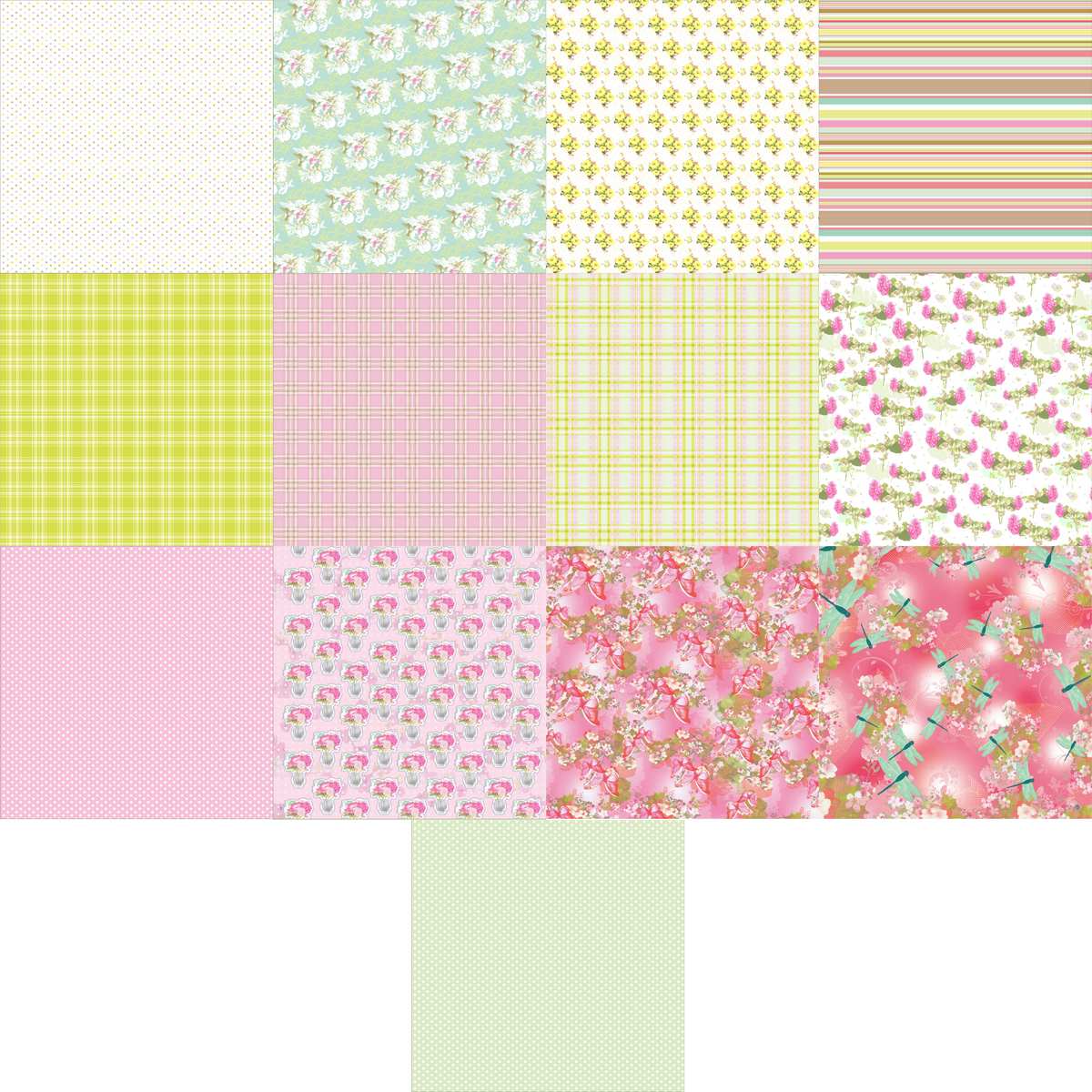 Gift To Love | Paper Summer Bloom | Size : 12X12 | Pcs : 39 Sheets | Code : SBM12X39