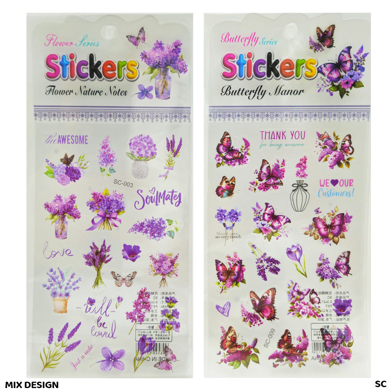Gift To Love | Sc Butterflies N Flowers Journal Craft Sticker (Sc) | Code : SC