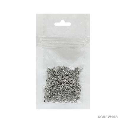 Gift To Love | Screw Steel | Color : Silver | Size : 1 Mm X 4 Mm X 8 Mm | Pcs : 10 Gm | Code : SCREW10S