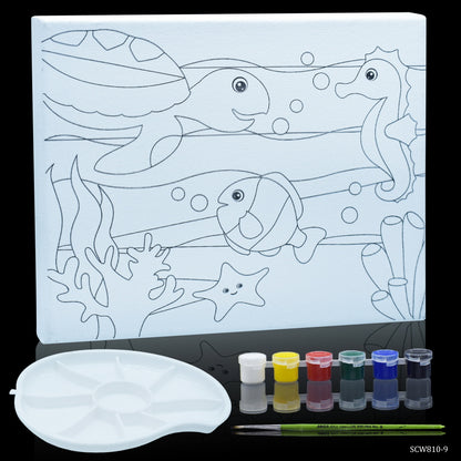 Gift To Love | Stretched Canvas With Print Fish | Size : 8 X 10 Inch | Code : SCW810-9