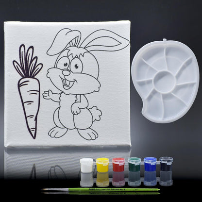 Gift To Love | Stretched Canvas With Print Rabbit | Size : 6 X 6 Inch | Code : SCWP66-9