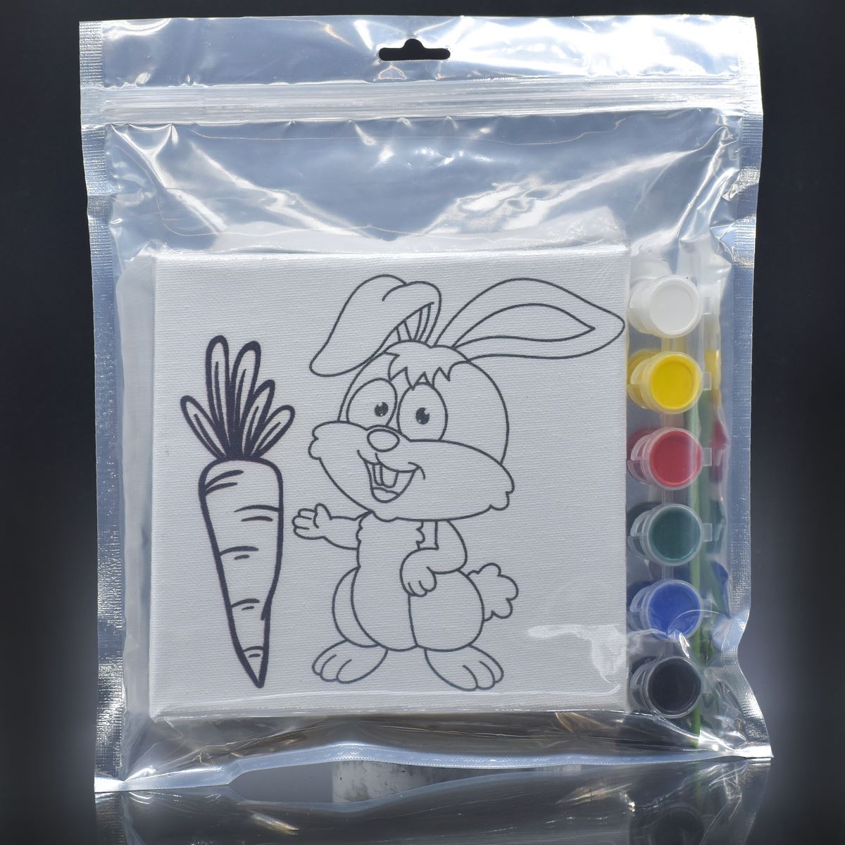 Gift To Love | Stretched Canvas With Print Rabbit | Size : 6 X 6 Inch | Code : SCWP66-9