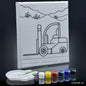 Gift To Love | Stretched Canvas With Print Forklift Truck | Size : 8 X 8 Inch | Code : SCWP88-10