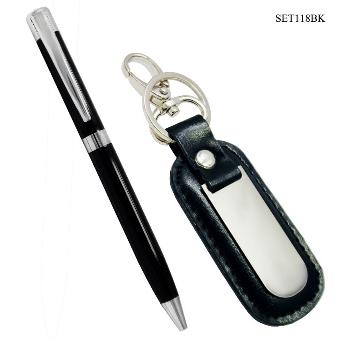 Gift To Love | Keychain With Pen | Color : Black | Code : SET118BK