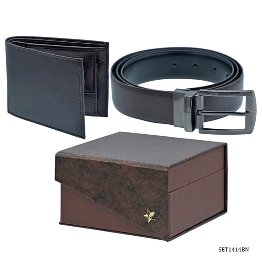 Gift To Love | Wallet With Belt | Color : Brown | Code : SET1414BN