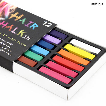 गिफ्ट टू लव | हेयर चॉक | रंग: 12 रंग | नग: 12 नग | कोड: SF001812