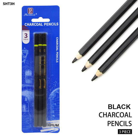 Gift To Love | Charcoal Pencil | Color : Black | Pcs : 3 Pcs | Code : SHT3H