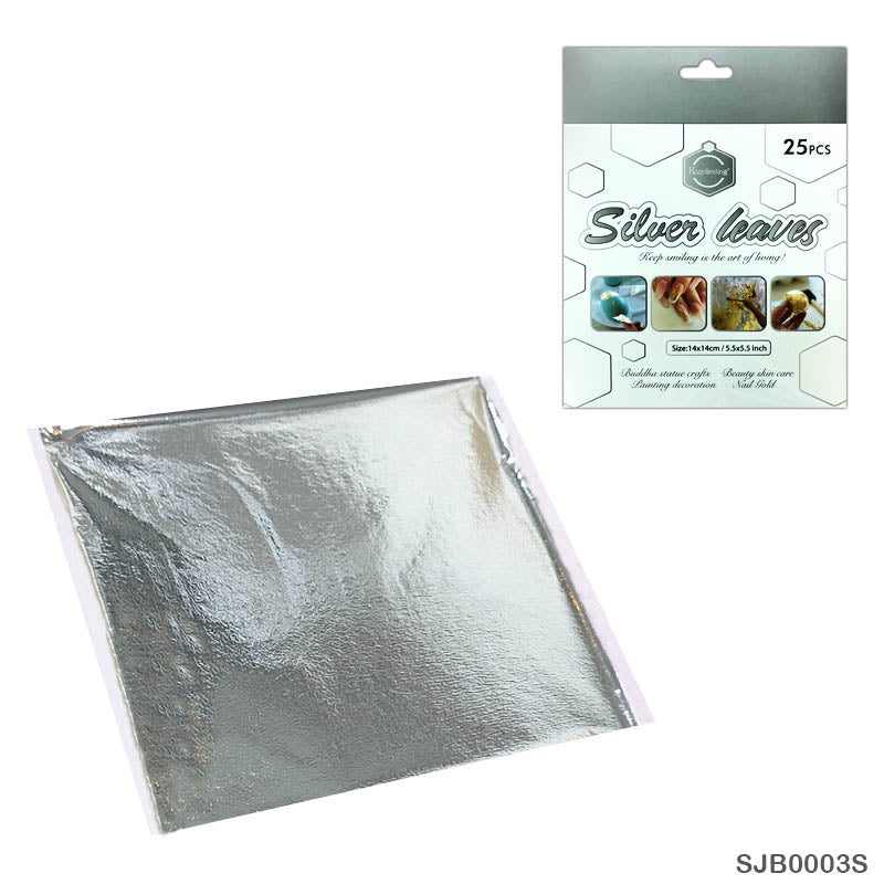 Gift To Love | Foil Paper | Color : Silver | Size : 14 Cm X 14 Cm | Pcs : 25 Pcs | Code : SJB0003S
