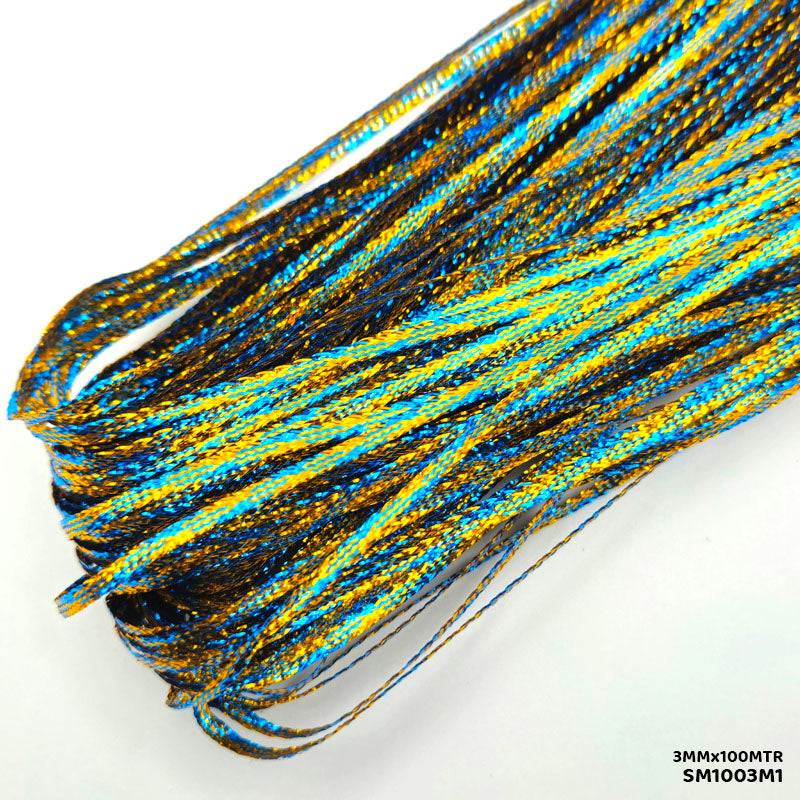 Gift To Love | Shimmer Metallic Cord Thread | Color : Multi | Size : 3 Mm X 100 Mtr | Code : SM1003M1