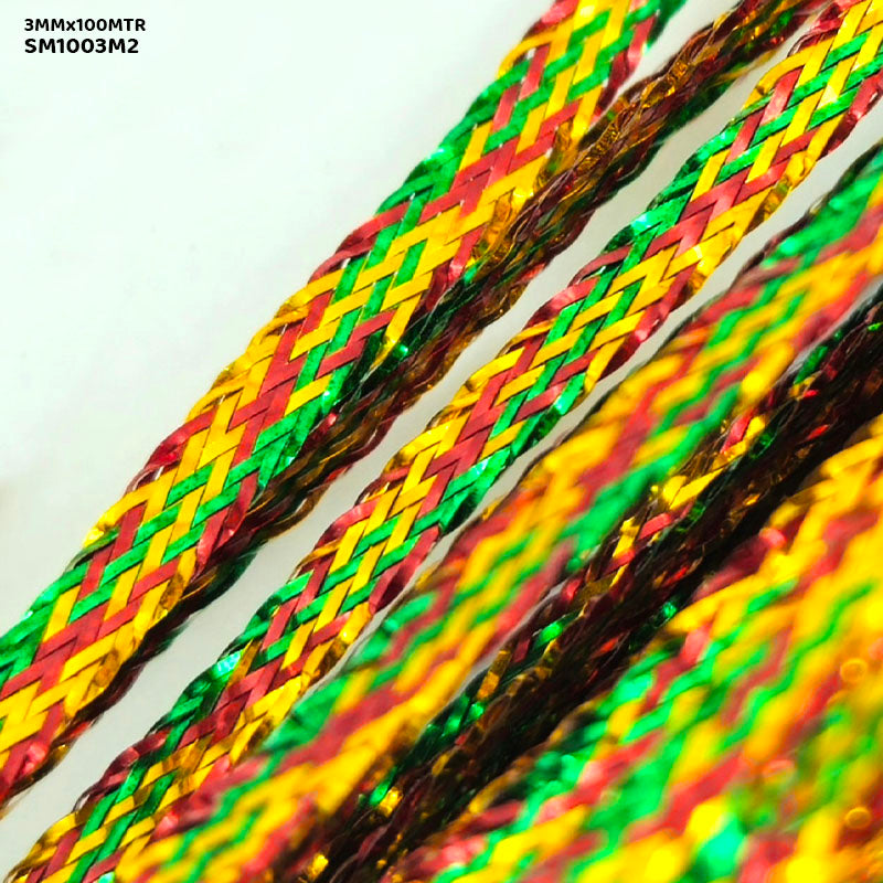 Gift To Love | Shimmer Metallic Cord Thread | Color : Multi | Size : 3 Mm X 100 Mtr | Code : SM1003M2