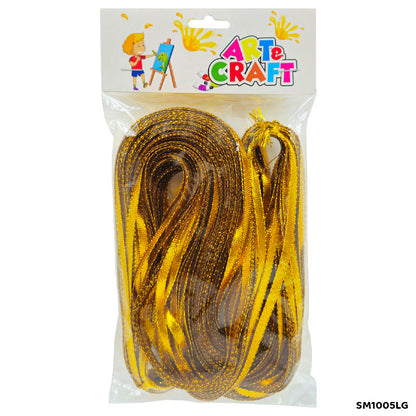 Gift To Love | Shimmer Metallic Lace | Color : Gold | Size : 5 Mm X 100 Mtr | Code : SM1005LG