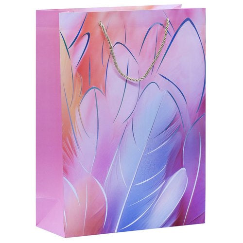 Gift To Love | Paper Bag Printed Feather Big A3 Size 30X41.5X12CM | Code : SM7117L-1