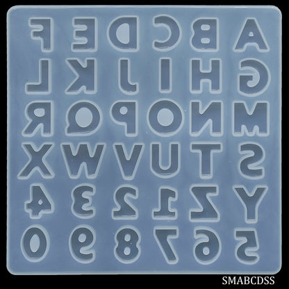 Gift To Love | Silicone Mould A To Z And 0 To 9 Small | Code : SMABCDSS