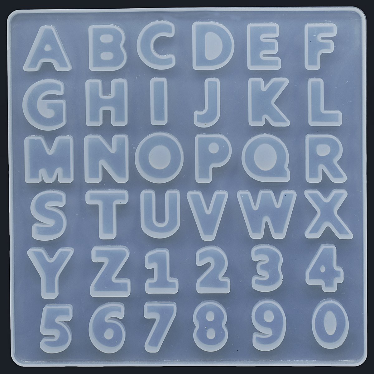 Gift To Love | Silicone Mould A To Z And 0 To 9 Small | Code : SMABCDSS