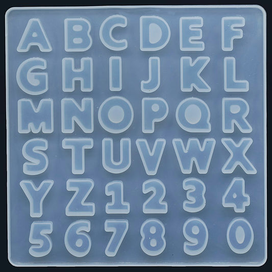 Gift To Love | Silicone Mould A To Z And 0 To 9 Small | Code : SMABCDSS