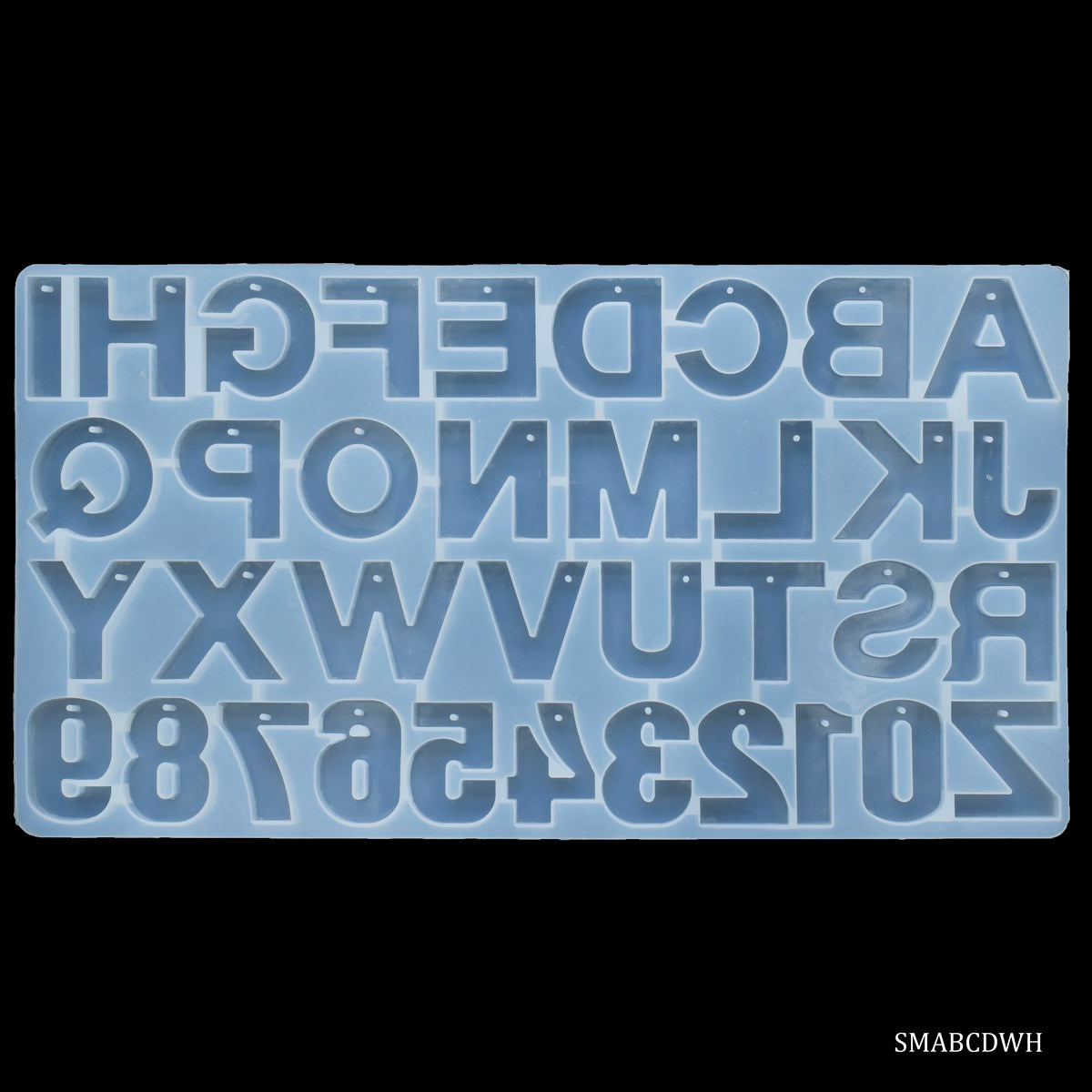 Gift To Love | Silicone Mould A To Z And 0 To 9 With Hole | Code : SMABCDWH