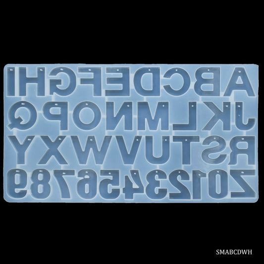 Gift To Love | Silicone Mould A To Z And 0 To 9 With Hole | Code : SMABCDWH