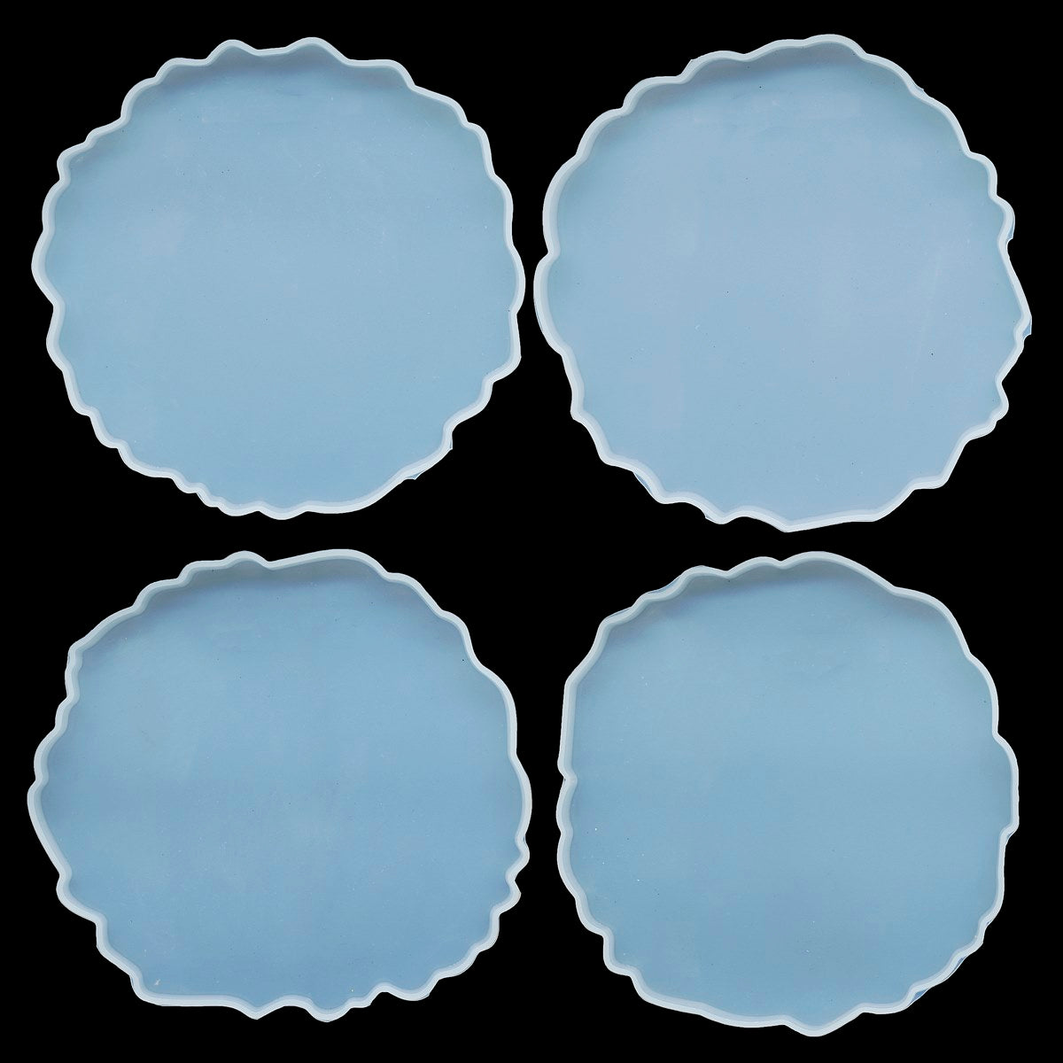 Gift To Love | Silicone Mould Agate Plate Design | Pcs : 4 Pcs | Code : SMAP00