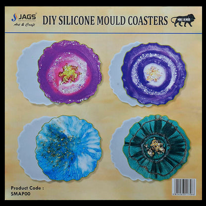 Gift To Love | Silicone Mould Agate Plate Design | Pcs : 4 Pcs | Code : SMAP00