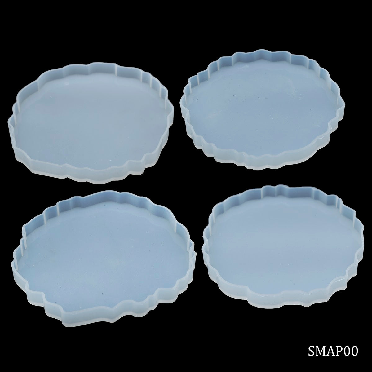 Gift To Love | Silicone Mould Agate Plate Design | Pcs : 4 Pcs | Code : SMAP00