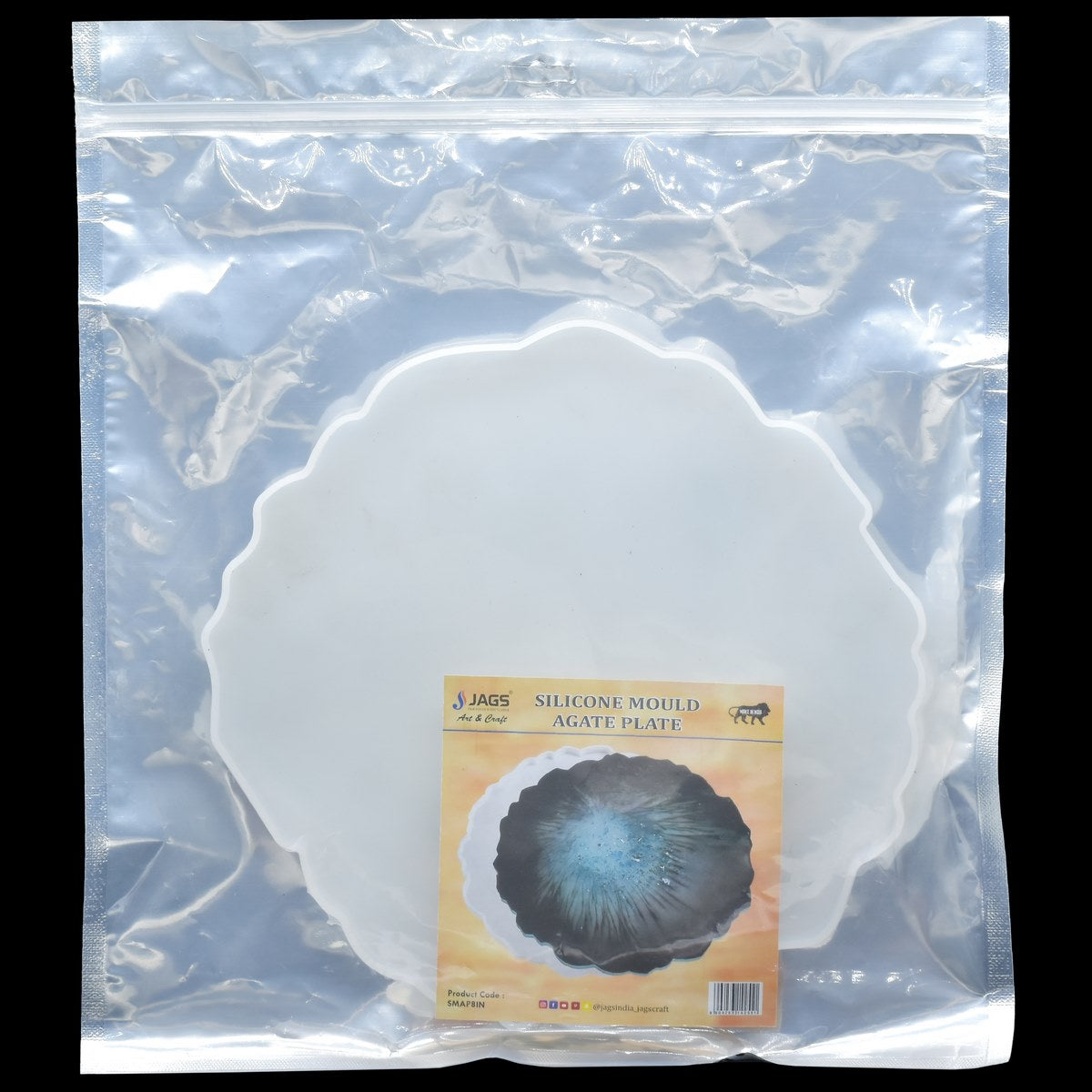 Gift To Love | Silicone Mould Agate Plate Design | Size : 8 Inch | Code : SMAP8IN