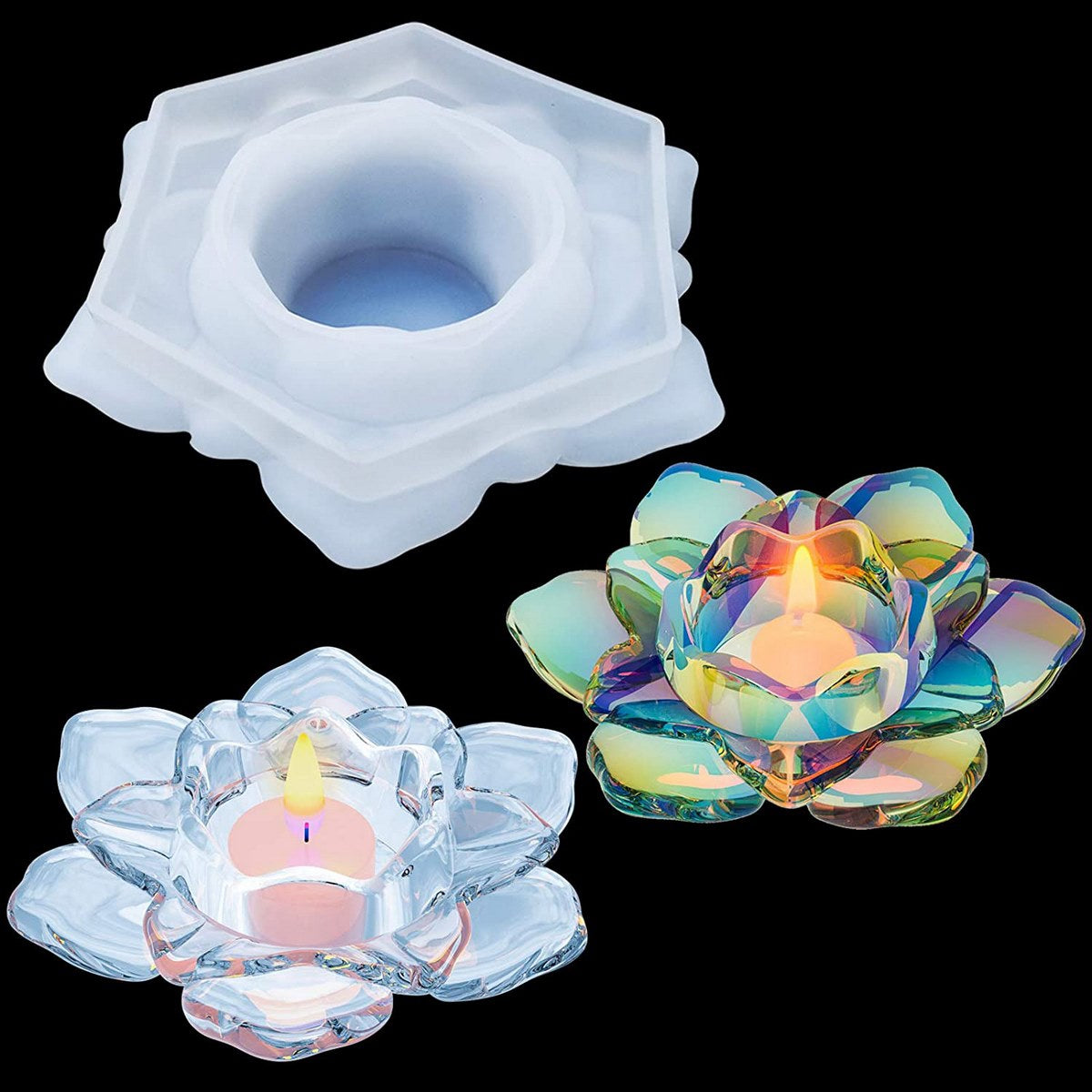 Gift To Love | Silicone Mould Candle Holder Lotus Op | Code : SMCH02