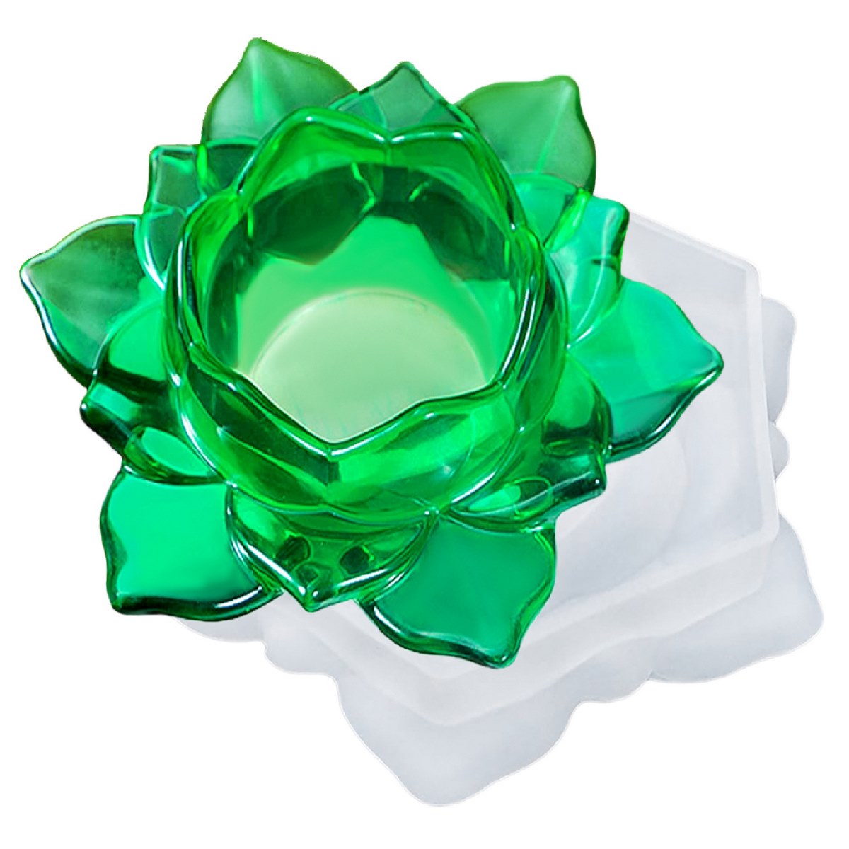 Gift To Love | Silicone Mould Candle Holder Lotus Op | Code : SMCH02