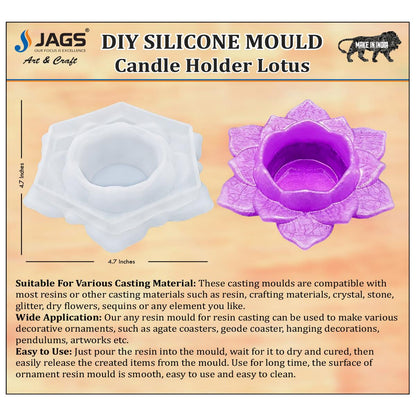 Gift To Love | Silicone Mould Candle Holder Lotus Op | Code : SMCH02
