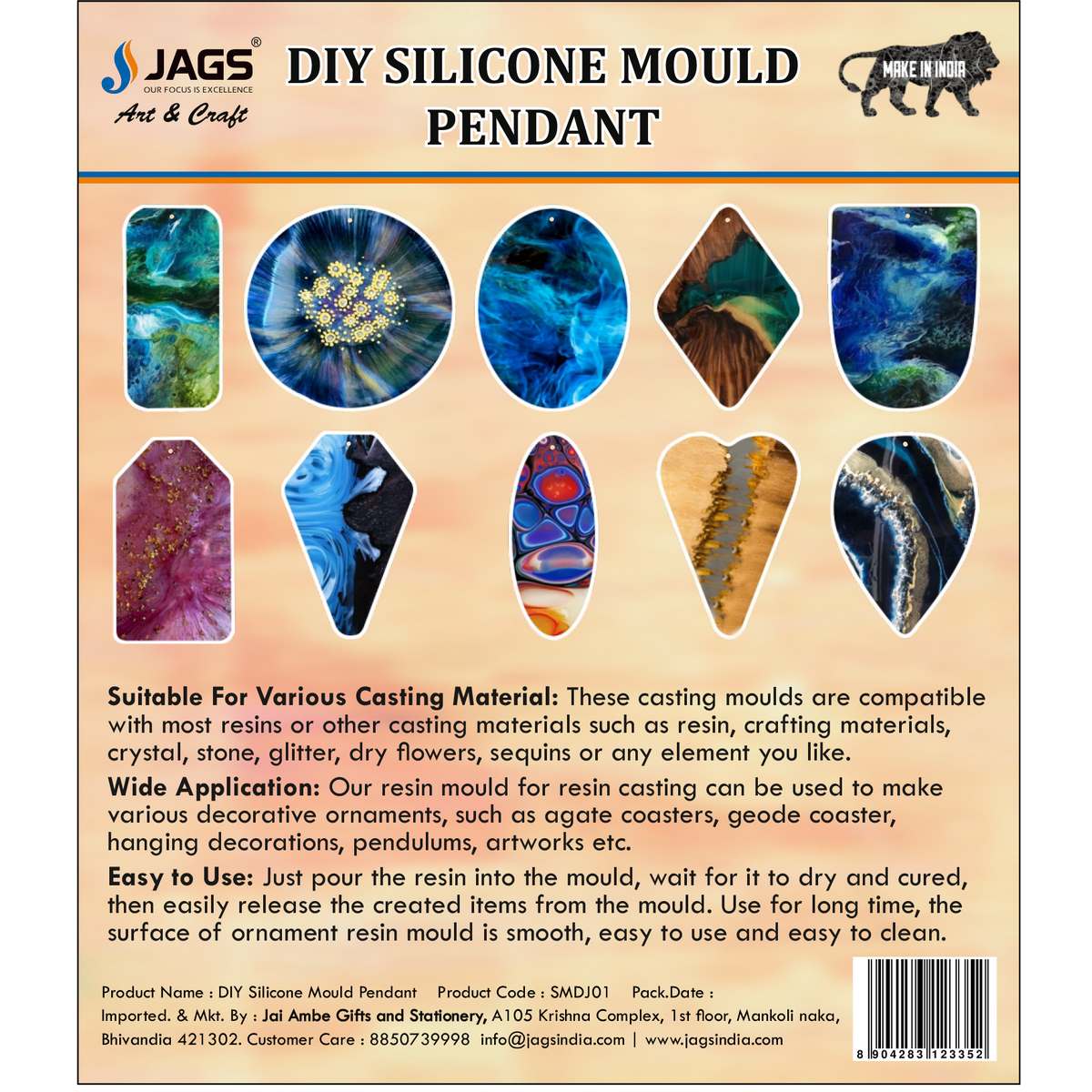 Gift To Love | Silicone Mould Diy Jewelry Locket Pendant | Code : SMDJ01