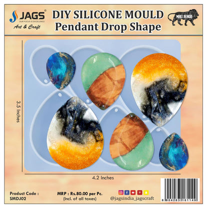 Gift To Love | Silicone Mould Diy Jewelry Locket Pendant Drop Shape | Code : SMDJ02