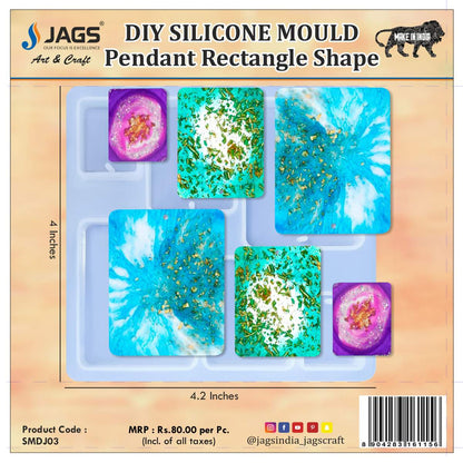 Gift To Love | Silicone Mould Diy Jewelry Locket Pendant Rectangle | Code : SMDJ03