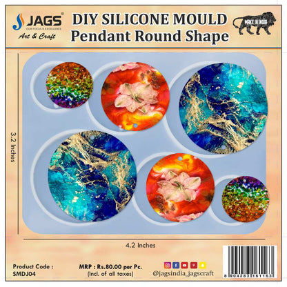 Gift To Love | Silicone Mould Diy Jewelry Locket Pendant Round Shape | Code : SMDJ04