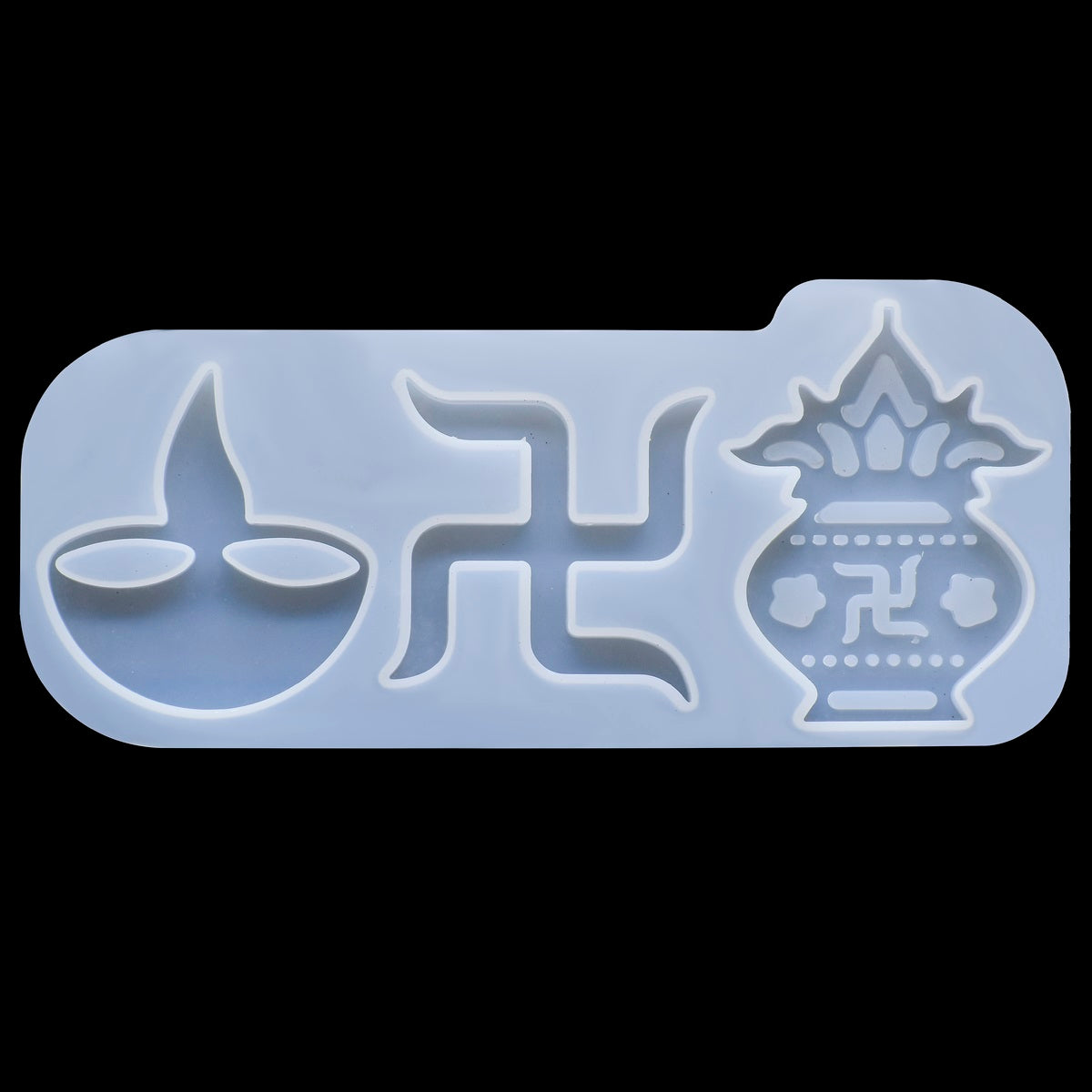 Gift To Love | Silicone Mould Diya Swastik Kalash | Code : SMDS00