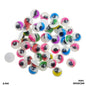 Gift To Love | Googly Eye With Eyelash | Color : Multi | Size : 8 Mm | Pcs : 70 Pc | Code : SMGEC8M